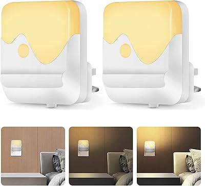Veilleuse led murale okoz® avec capteur photocellule du crépuscule à l'aube, ampoule blanc