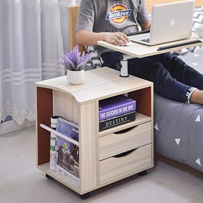 Table d'ordinateur multifonction à hauteur réglable au-dessus du lit pour bureau à domicile