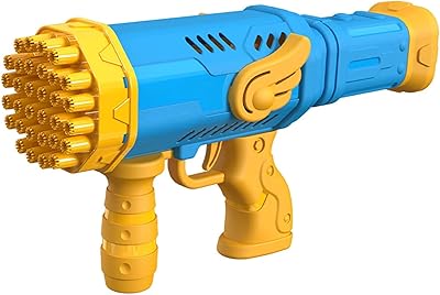 Machine à bulles électrique 32 trous avec lumière colorée, pistolet à bulles électrique