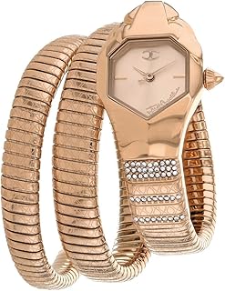 Montre à quartz pour femme just cavalli, affichage analogique et bracelet en acier