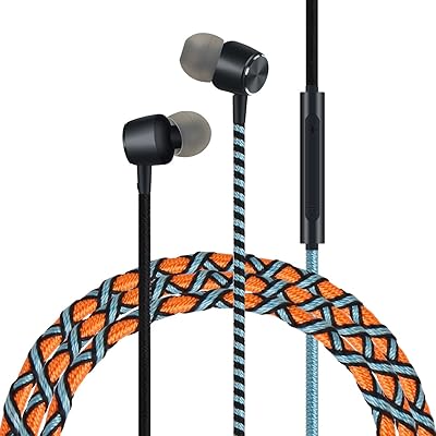 Écouteurs tressés colorés yuri zones pour enfants - microphone intra-auriculaire sans enchevêtrement