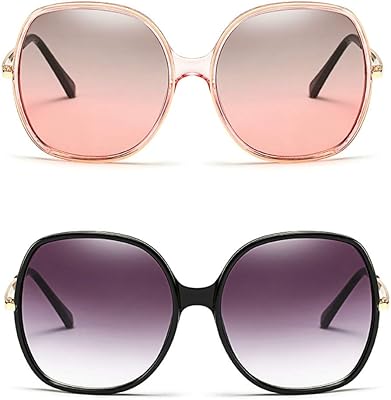 Lunettes de soleil carrées surdimensionnées des années 70 pour femmes monture rectangulaire