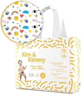 Couches pour bébé kim & kimmy 15-20 kg 38 pièces, taille 6, icônes