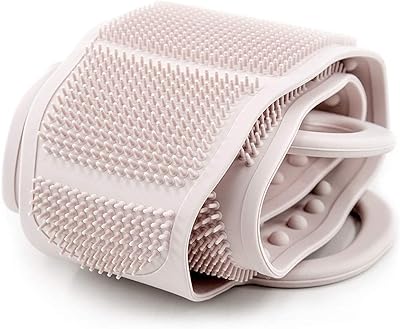 Loofah en silicone pour douche, brosse corporelle avec manche kastwave pour douche, tampon