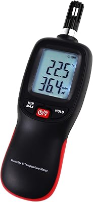 Compteur numérique d'humidité et de température, psychromètre, thermo-hygromètre avec mesure du point