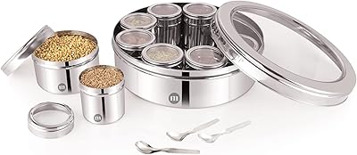 Boîte à épices maru 9 en 1 en acier inoxydable elegant xl