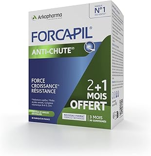 Forcapil® anti-chute – 2 mois achetés + 1 mois gratuit