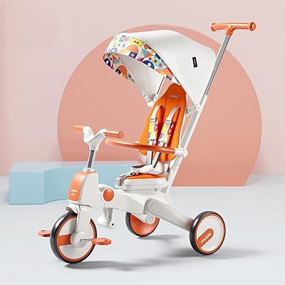 Tricycle pliable pour bébé 7 en 1, tricycle pour tout-petits âgés de 1,5