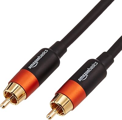 Câble coaxial rca compatible audio numérique amazonbasics - 25 pieds