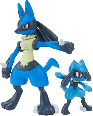 Bandai hobby kit de modèle pokémon riolu et lucario, multicolore