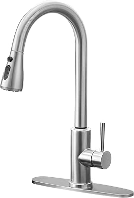 Robinet de cuisine avec pulvérisateur extractible, robinet d'évier de cuisine à poignée unique