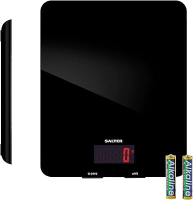 Balance de cuisine numérique salter 1150 pkdr design élégant en verre balance
