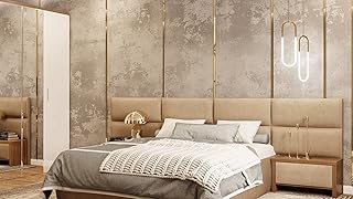 Lit king size à panneaux modernes - (180x200 cm) (gris foncé, simili cuir)