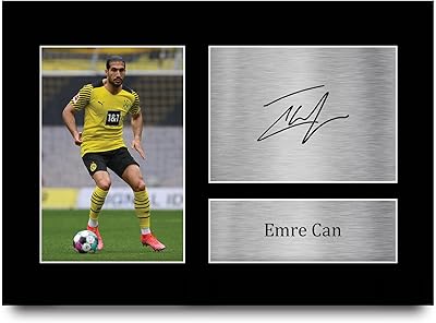 Hwc trading a4 emre can borussia dortmund cadeaux imprimés image autographe signée