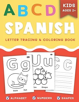 Livre de traçage et de coloriage de lettres espagnoles pour les enfants