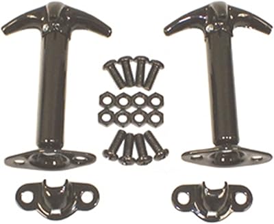 Kit de ramassage de capot de compartiment moteur rugged ridge 11210.01, noir