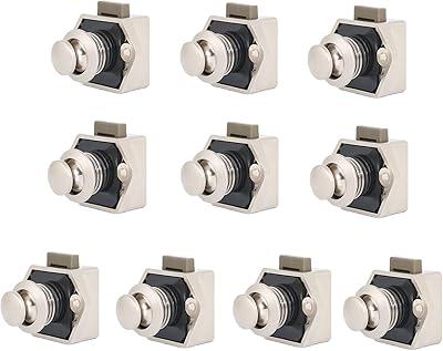 10 pièces de serrures à bouton-poussoir cormorn - serrure escamotable pour tiroirs, armoires