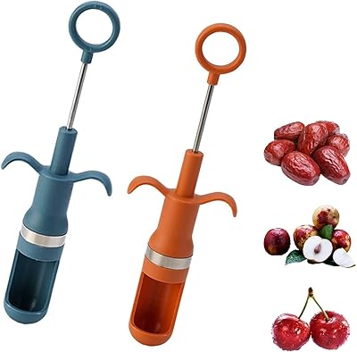 Outil de dénoyautage de cerises 2 pièces, vide-fruits portable, cueilleur de graines