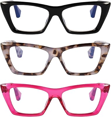 Lunettes de lecture dovek fashion œil de chat pour femmes bloquant la lumière