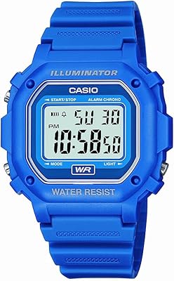 Montre unisexe casio avec mouvement à quartz, affichage numérique et grand cadran carré