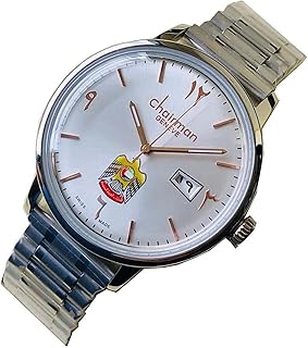 Montre à quartz analogique pour homme avec bracelet en acier inoxydable, cadran blanc