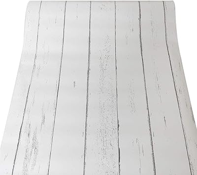 Jl house papier peint auto-adhésif en vinyle en bois blanc vintage imperméable à