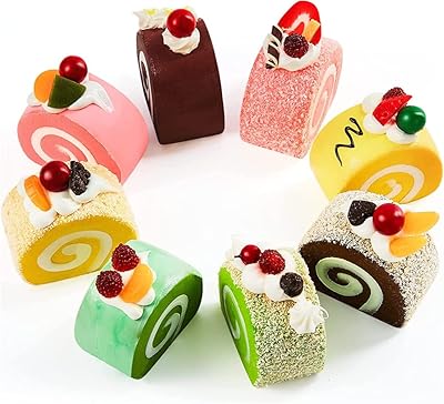 8 pièces réaliste faux gâteau mélange alimentaire modèle accessoires de maison