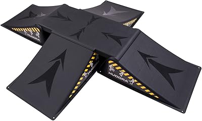 Ensemble de pente de skateboard 5 pièces hedora unisexe pour adulte - noir