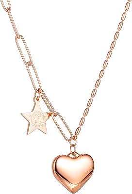 Collier en acier inoxydable or rose pour femme - lc.n.01016.410, acier inoxydable