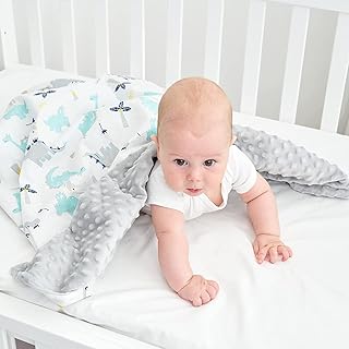 Couverture pour bébé super douce avec double couche à pois, couverture de réception
