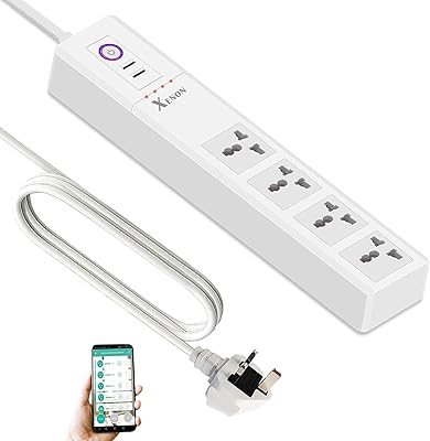 Multiprise intelligente avec protection contre les surtensions wi-fi et commande vocale compatible