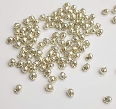 Perles de verre miyuki japonaises de 3,4 mm, type goutte, couleur argent, 100