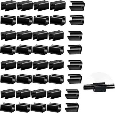 Protecteurs de pieds de meubles en plastique noir de 14 mm, coussinets
