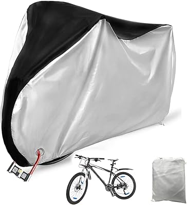Housse de vélo d'extérieur imperméable en tissu oxford ripstop robuste avec bandes réfléchissantes
