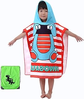 Serviette de bain enfant avec joli sac de transport pour 1-6 ans, serviette