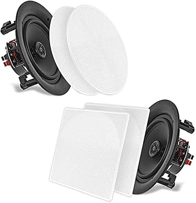 Haut-parleurs muraux de plafond 10" - paire d'enceintes planaires stéréo 2 voies