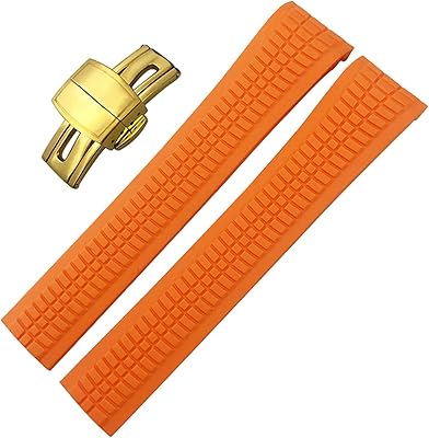 Bracelet de montre en caoutchouc dfamin de haute qualité 21 mm pour patek
