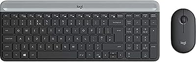 Ensemble clavier et souris sans fil fin logitech azerte mk470 au design français