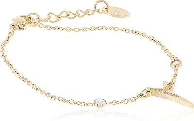 Bracelet pour femme en acier inoxydable serti d'une pierre de zircone cubique