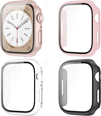[4pcs] protecteur d'écran pour apple watch series 8 et 7 45 mm