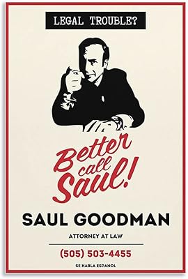 Affiche d'art mural sur toile inspirée de fu wei better call saul, affiche