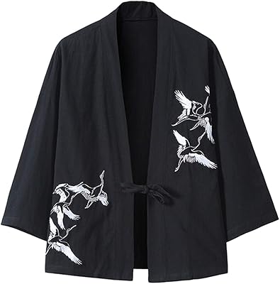 Veste cardigan décontractée prigohi pour hommes avec manches kimono, yukata de mode japonaise