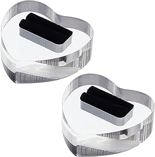 Finger springear 2 pièces présentoir à bagues en acrylique transparent avec velours