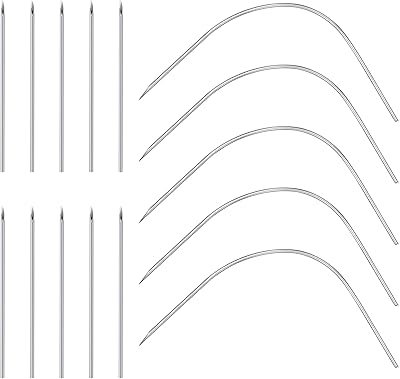 15pcs 20g aiguilles de perçage creuses jetables en acier inoxydable pour oreille, nez