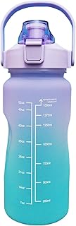 Bouteille d'eau de motivation de 15 l avec indicateur de temps et paille