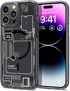 Spigen ultra hybrid cover (mag fit) conçue pour iphone 14 pro, compatible