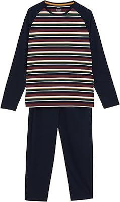 Ensemble pyjama rayé à manches longues pour homme