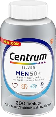 Multivitamine centrum silver pour hommes de 50 ans et plus, supplément multiminéral, vitamine
