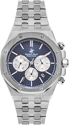 Montre multifonction à cadran bleu pour homme - bp3051x.390, argent, bracelet