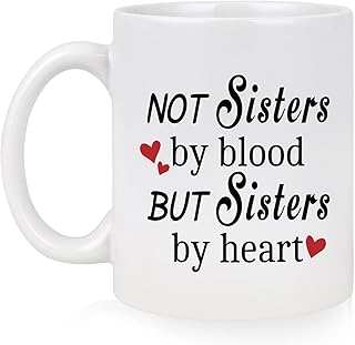 Tasse pas sisters by blood but sisters by heart convient pour l'amitié, noël, un anniversaire, la fête des mères, cadeau pour sœur, frère et amis, 11 oz, blanc. L'univers du discount accessible 24/7 sur Diaytar Sénégal